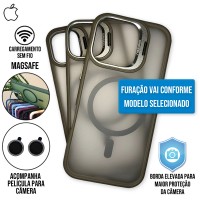 Capa iPhone 16 - Metal Stand Fosca Magsafe Titanium Gray